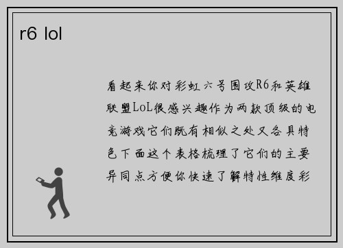 r6 lol